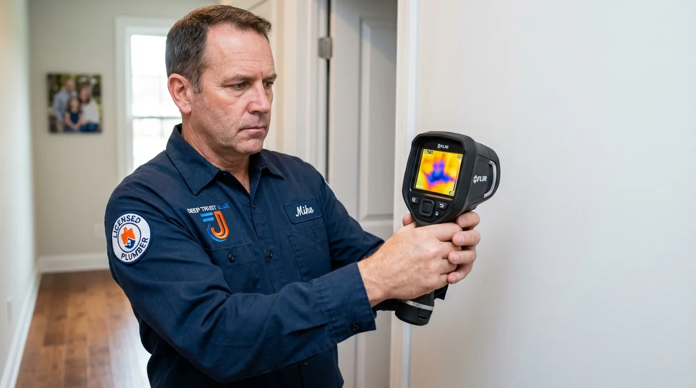 Thermal imaging leak detection by Johns Plumbing LLC in Romney